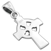 Tiny Celtic Cross Silver Pendant, pn108