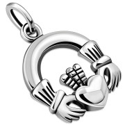 Tiny Celtic Claddagh Pendant, pn111