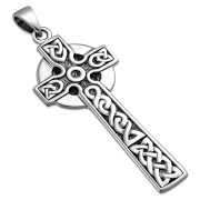 Medium Long Celtic Knot Cross Pendant, pn139