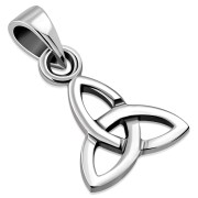 Tiny Celtic Trinity Knot Silver Pendant, pn157b