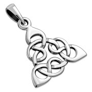 Tiny Celtic Trinity Plain Silver Pendant, pn168