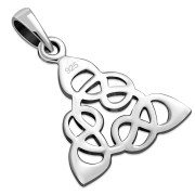 Tiny Celtic Trinity Plain Silver Pendant, pn168