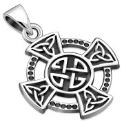 Celtic Knot Cross Silver Pendant, pn361