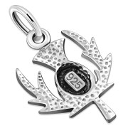 Plain Silver Thistle Pendant, pn429