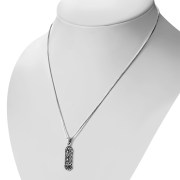 Plain Silver Mezuzah Pendant, pn511