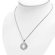 Round Celtic Knot Silver Pendant, pn536