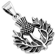 Thistle Silver Pendant, pn539