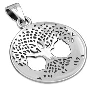 Large Celtic Tree of Life Silver Pendant, pn542