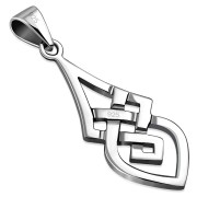 Small Celtic Knot Plain Solid Silver Pendant, pn576