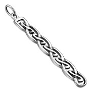 Long Solid Silver Celtic Pendant, pn609