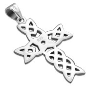 Medium Celtic Sterling Silver Cross Pendant, pn619
