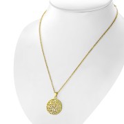 14K Gold Plated Shema Israel Pendant 