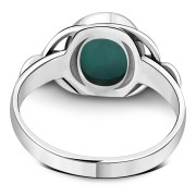 Turquoise Celtic Knot Silver Ring, r1