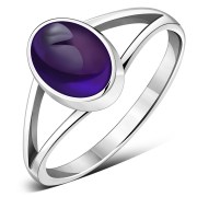 Amethyst Silver Ring, r014