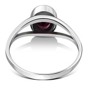 Garnet Silver Ring, r014