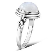 Rainbow Moonstone Ethnic Sterling Silver Ring, r023