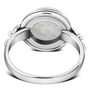 Rainbow Moonstone Ethnic Sterling Silver Ring, r023