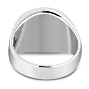 Black Onyx Men's Silver Ring, r34