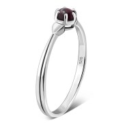 Garnet Silver Ring - r071