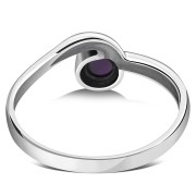 Amethyst Stone Silver Ring, r73