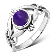 Amethyst Stone Sterling Silver Ring, r079