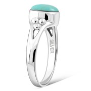 Turquoise Ethnic Silver Ring, r112