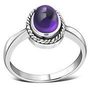 Amethyst Silver Ring, r127