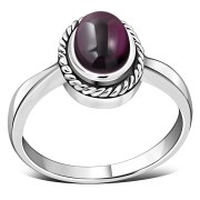 Garnet Silver Ring, r127