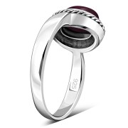 Garnet Silver Ring, r127