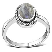 Labradorite Stone Sterling Silver Ring, r127