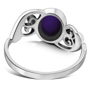 Ethnic Amethyst Stone Silver Ring, r192