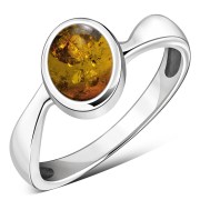 Amber Silver Ring, r199