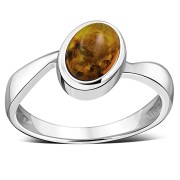 Amber Silver Ring, r199