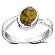 Amber Silver Ring, r199