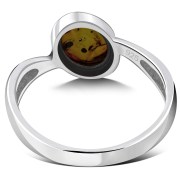 Amber Silver Ring, r199