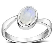 Rainbow Moonstone Silver Ring, r199