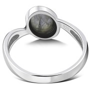 Rainbow Moonstone Silver Ring, r199