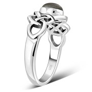 Labradorite Celtic Silver Ring, r264