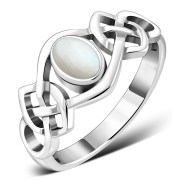 Mother of Pearl Celtic Ring