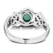 Turquoise Stone Celtic Knot Silver Ring. r264