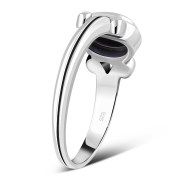 Simple Sterling Silver Amethyst Ring, r274
