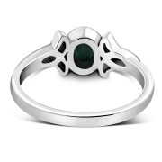 Turquoise Solid Sterling Silver Celtic Ring, r329