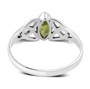 Silver Celtic Ring set w/ Peridot Stone, r369