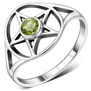 Peridot Pentacle Women's Ring, r427