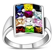 Hoshen Womens Silver Ring, r458