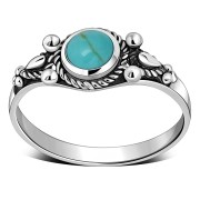 Tibetan Style Turquoise Ring, r473