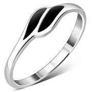 Black Onyx Silver Ring, r475
