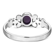 Ethnic Style Amethyst Stone Silver Ring, r480