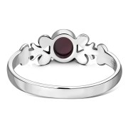 Ethnic Style Garnet Stone Silver Ring, r480