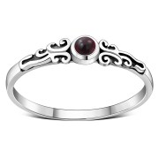 Ethnic Garnet Stone Ring, r482
